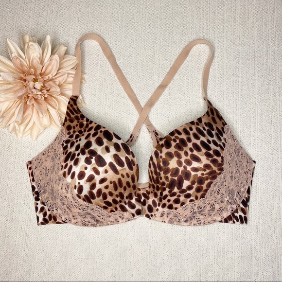 Victoria's Secret Other - Victoria Secret Leopard Bling Push Up Bra Lingerie